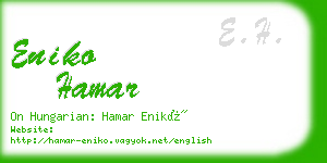 eniko hamar business card